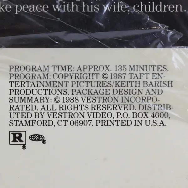 Vintage VHS Tape Ironweed Starring Jack Nicholson Meryl Streep 1987 Good