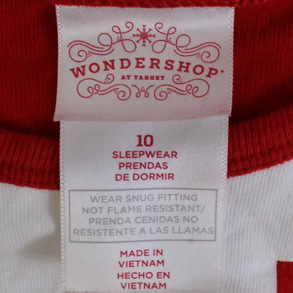 Wondershop Santa Suit Red Long-Sleeved Pajama Top Kids' Size 10