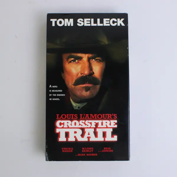 VHS Tape Louis L'Amour's Crossfire Trail Tom Selleck 2001 Warner Home Video Good