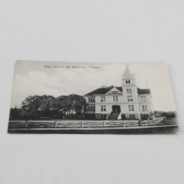 Vintage High School McMinnville Oregon Litho Postcard Circa 1910