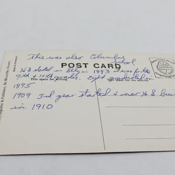 Vintage High School McMinnville Oregon Litho Postcard Circa 1910