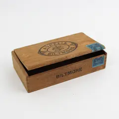 Vintage AURELIA BILTMORE 10 Count Cigar Box Empty Tax Stamp