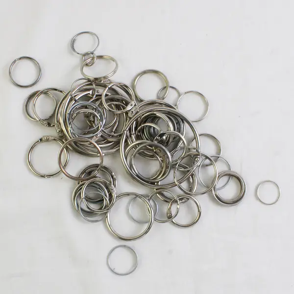 Lot of 67 Metal Key Rings Varied Sizes DIY Crafting