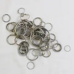 Lot of 67 Metal Key Rings Varied Sizes DIY Crafting