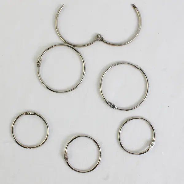 Lot of 67 Metal Key Rings Varied Sizes DIY Crafting