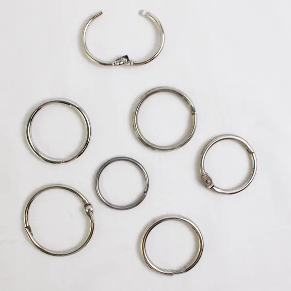 Lot of 67 Metal Key Rings Varied Sizes DIY Crafting