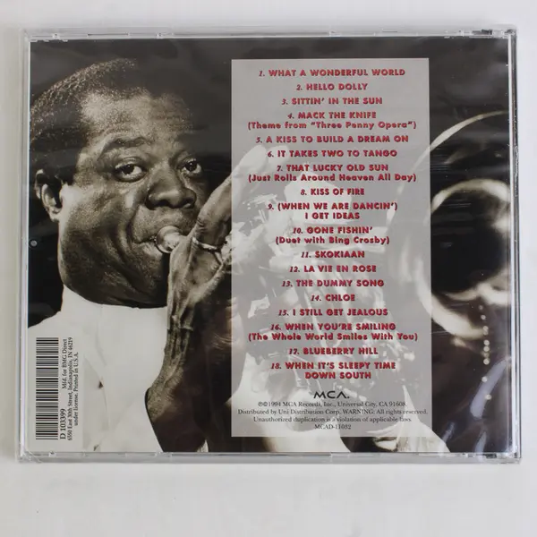 Louis Armstrong's All-Time Greatest Hits Audio CD, New/Sealed MCAD-11032