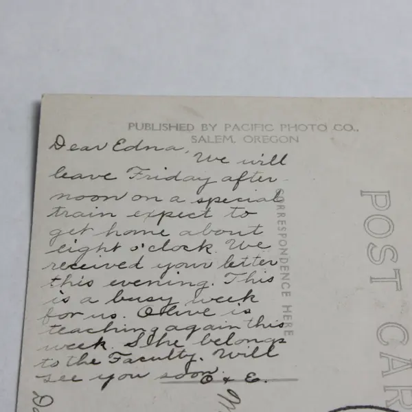 Normal School Monmouth Oregon RPPC Postcard 1916 Pacific Photo Co