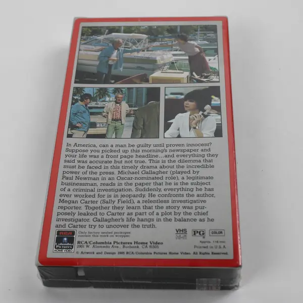 Vintage 1981 Film on VHS Absence of Malice Paul Newman Sally Field New Sealed