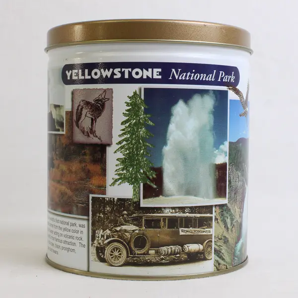 Trail's End Gourmet Popcorn Tin Yellowstone Grand Teton
