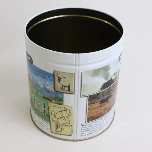 Trail's End Gourmet Popcorn Tin Yellowstone Grand Teton