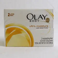 Set Of 2 Olay Body Ultra Moisture With Shea Butter (White Moisturizing Bars)