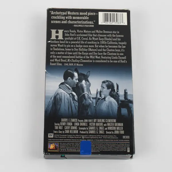 Vintage 1946 Film on VHS My Darling Clementine Henry Fonda B&W Good