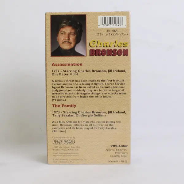 Assassination and The Family 2-Set VHS Tapes Charles Bronson, New/Sealed