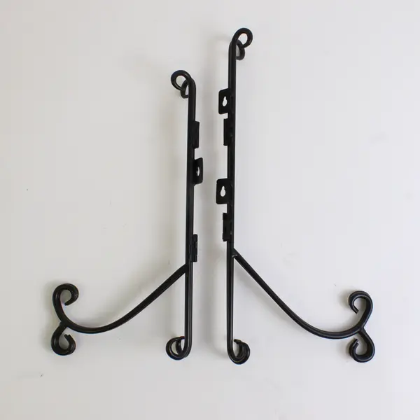 Lot Of 2 Unbranded Solid Black Color Metal Display Stand Photo Easel