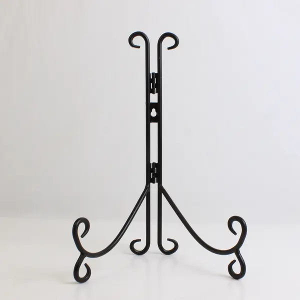 Lot Of 2 Unbranded Solid Black Color Metal Display Stand Photo Easel