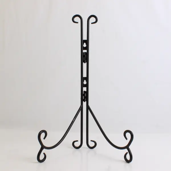 Lot Of 2 Unbranded Solid Black Color Metal Display Stand Photo Easel