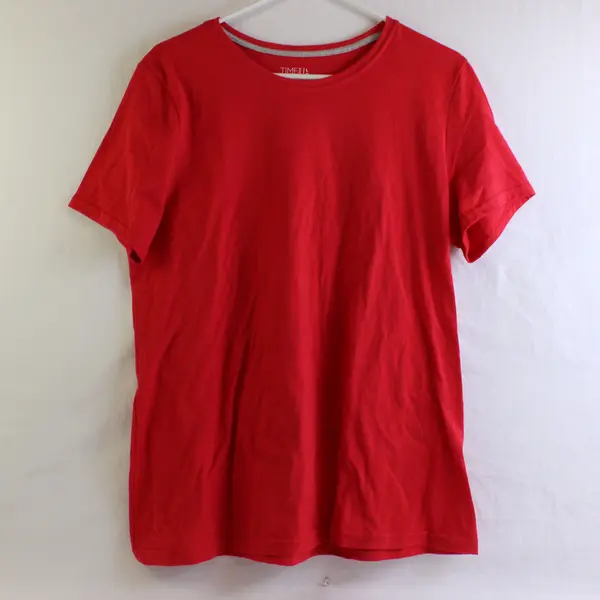 Time And Tru Red Short-Sleeved T-Shirt Women's Large 12-14