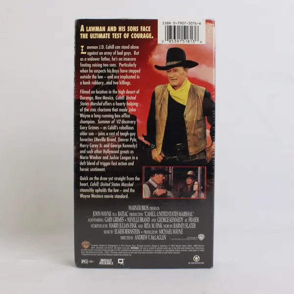 Cahill U.S. Marshal VHS Tape, John Wayne, 1997 New/Sealed