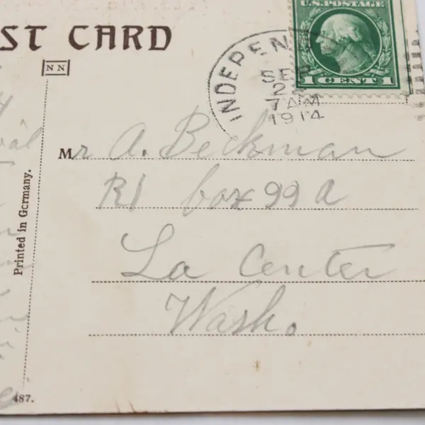 View of Independence Oregon Birds Eye View Color Litho Postcard 1914