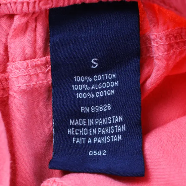 Gloria Vanderbilt Women's S Pink 100% Cotton Elastic Waist Drawstring Capris