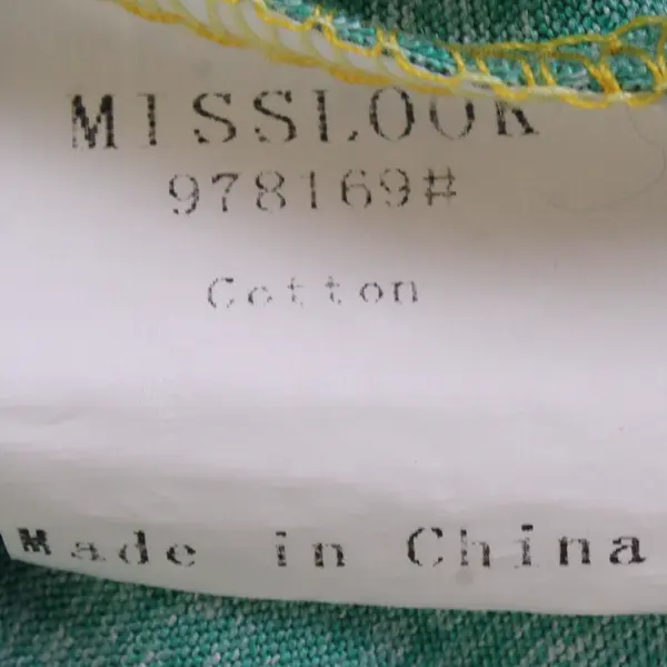 Misslook Leopard Print Color Block Long-Sleeved V-Neck Shirt Women's XL