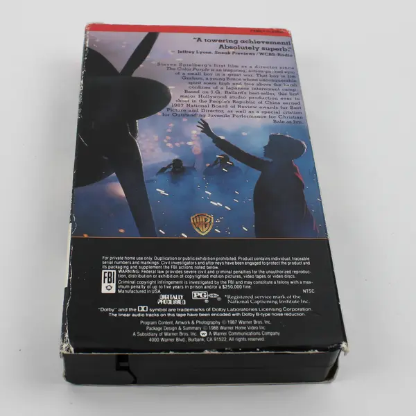 Vintage Film on VHS Empire of the Sun 1987 John Malkovich Warner Bros