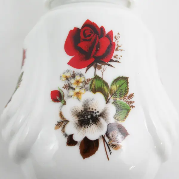 Mini Genuine Porcelain Lotion Dispenser Floral Pattern