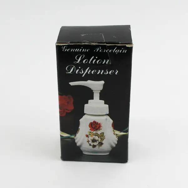Mini Genuine Porcelain Lotion Dispenser Floral Pattern