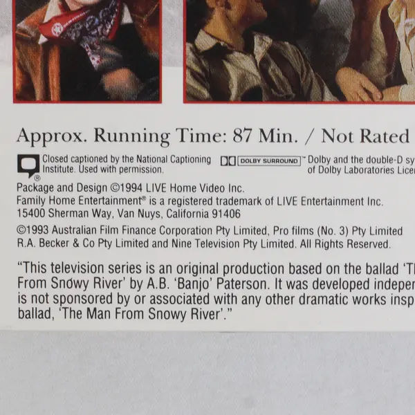 Snowy River: The MacGregor Saga The Race VHS Tape, 1994 New/Sealed