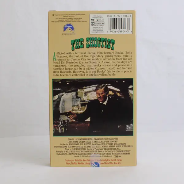 Vintage Film on VHS The Shootist John Wayne Lauren Bacall 1976 Best of the West