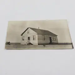 Vintage Homestead House RPPC Photo Postcard 1910s Chickens In Yard