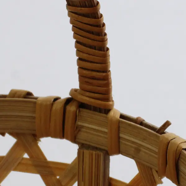 Handmade Solid Beige Color Mini/Small Round Woven Baskets 4" x 3.5" x 3.75"