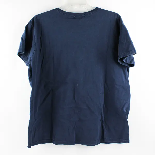 Vtg Top Stitch By Morning Sun Women's XL Navy 100% Cotton Embroidered Tee