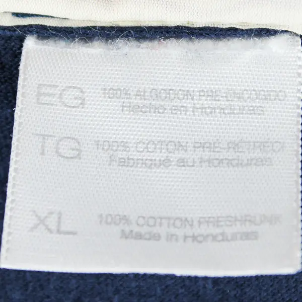 Vtg Top Stitch By Morning Sun Women's XL Navy 100% Cotton Embroidered Tee