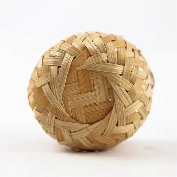 Handmade Solid Beige Color Mini/Small Round Woven Basket 3" x 3.25" x 5.25"