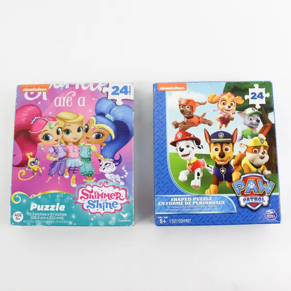 Cardinal Nickelodeon Shimmer And Shine And Paw Patrol 24 Piece Puzzles Complete