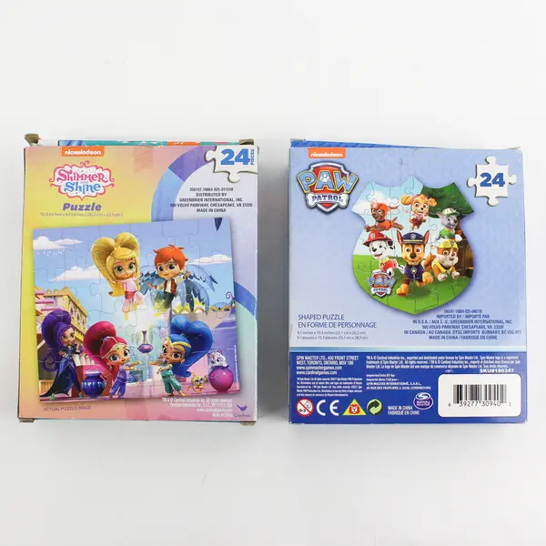 Cardinal Nickelodeon Shimmer And Shine And Paw Patrol 24 Piece Puzzles Complete