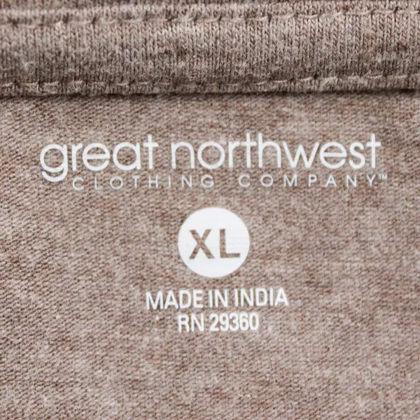 Great Northwest Clothing Co. Women's XL Brown Crew Neck Long Sleeve Shirt