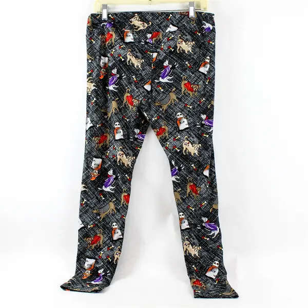 Way To Celebrate! Halloween Dog Print Leggings Women's Large 12-14