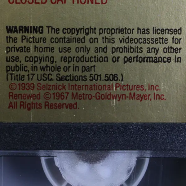 Gone With The Wind 50th Anniversary Edition Boxed Set 2 VHS Tapes & Booklet