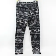 No Boundaries Gray Christmas-Themed Fuzzy Leggings Juniors Large 11-13