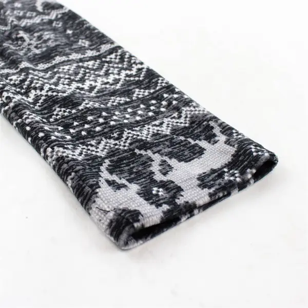 No Boundaries Gray Christmas-Themed Fuzzy Leggings Juniors Large 11-13