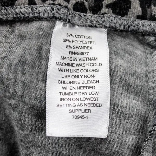 A New Approach Gray Leopard Print Leggings Women's Size Medium