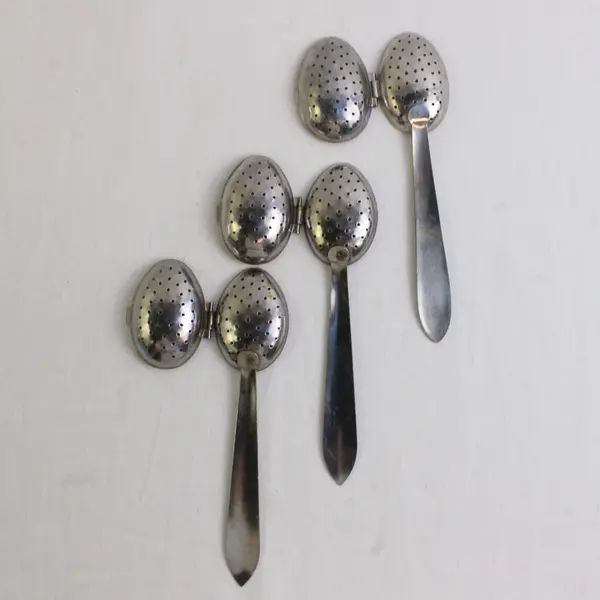 Lot Of 3 Unbranded Stainless Steel Spoon Shaped Loose Leaf Tea Infuser