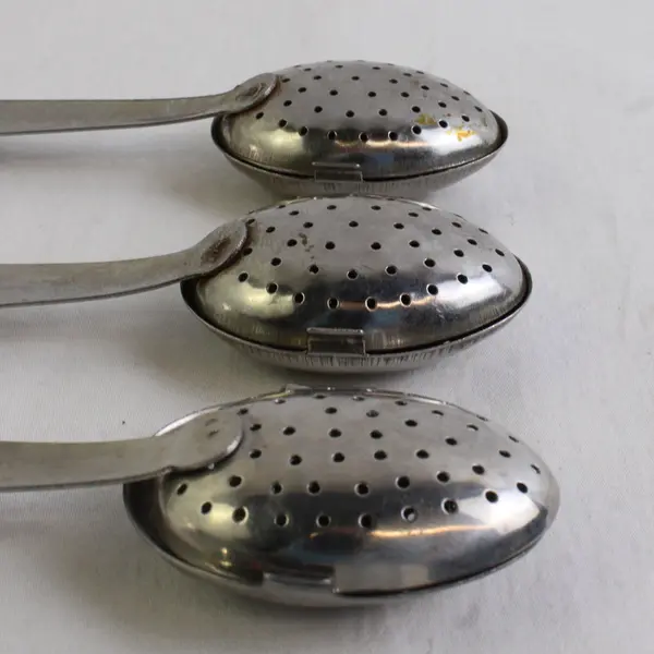 Lot Of 3 Unbranded Stainless Steel Spoon Shaped Loose Leaf Tea Infuser