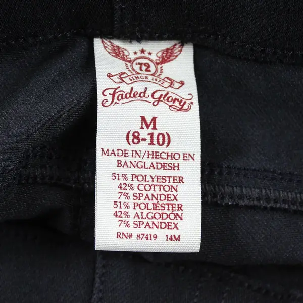 Faded Glory Black Jeggings Women's Medium 8-10