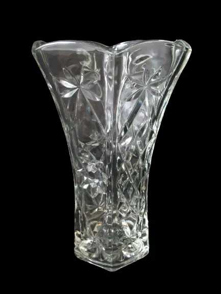 Vintage Anchor Hocking Prescut Flower Vase 10.5 Inch 