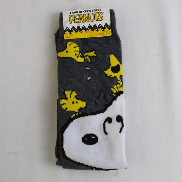Peanuts Snoopy & Woodstock Crew Socks Shoe Size 6-12