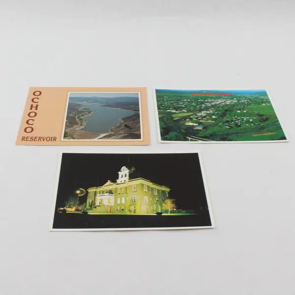 Lot Of 3 Vintage Prineville Oregon Postcards Courthouse Ochoco Lake